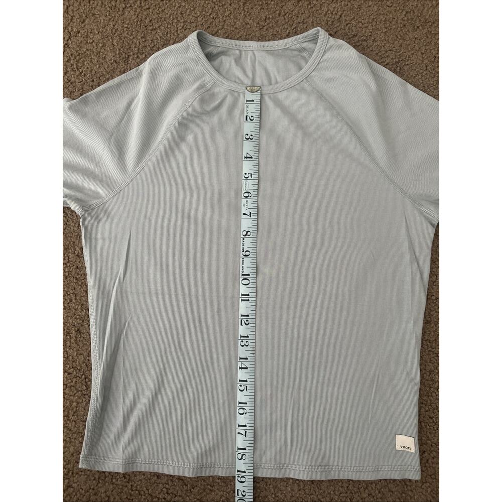 Vuori Women's Long Sleeve Pose Crew Blue Haze Ribbed Active Top VW1268 Small - Picture 6 of 6